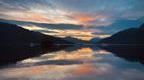 Loch Lomond sunset along the west highland way 